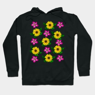 sunflowers, pink flowers, floral, bloom, flowery Hoodie